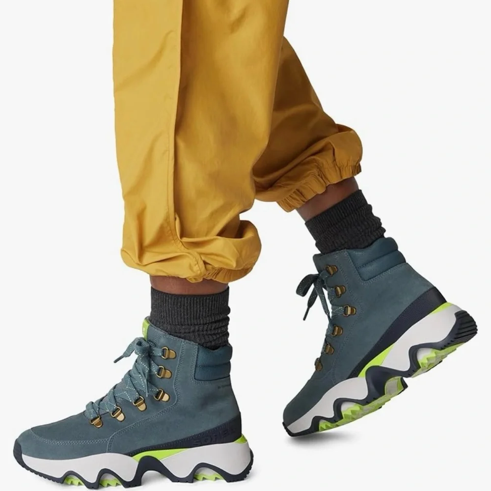 Sorel Blue Grey Kinetic Impact Conquest Waterproof Boots - Picture 2 of 16